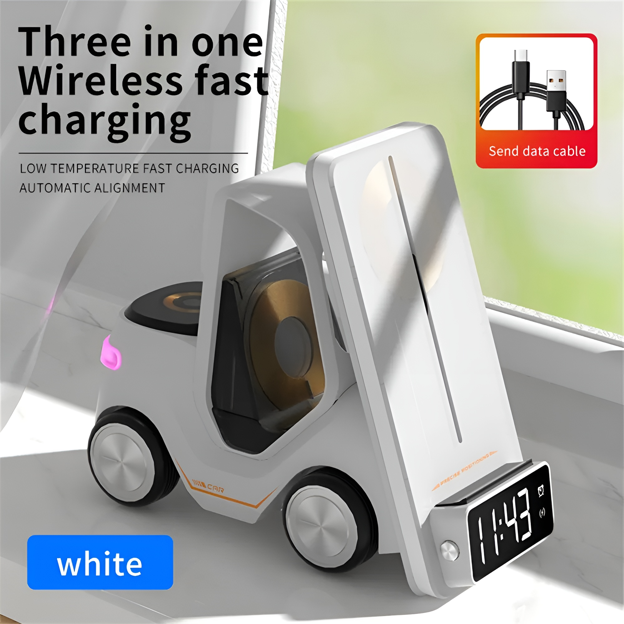 5 in 1 Wireless Charger Stand Wireless Charging Desktop Bracket Fast Charging Dock Station Type-C Input interface