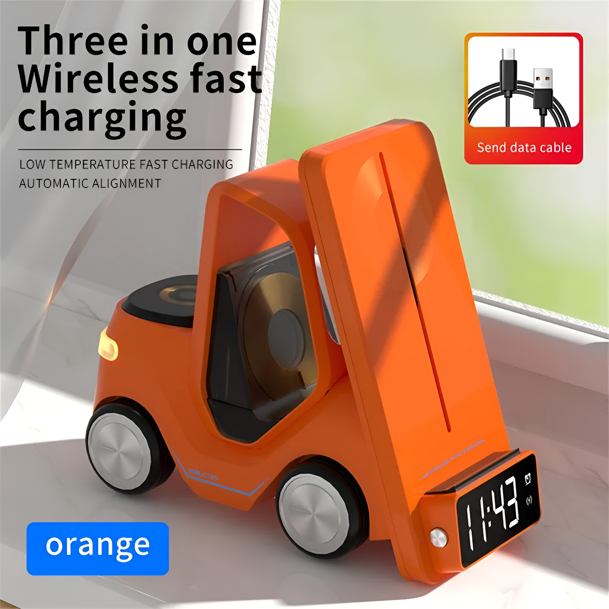 5 in 1 Wireless Charger Stand Wireless Charging Desktop Bracket Fast Charging Dock Station Type-C Input interface