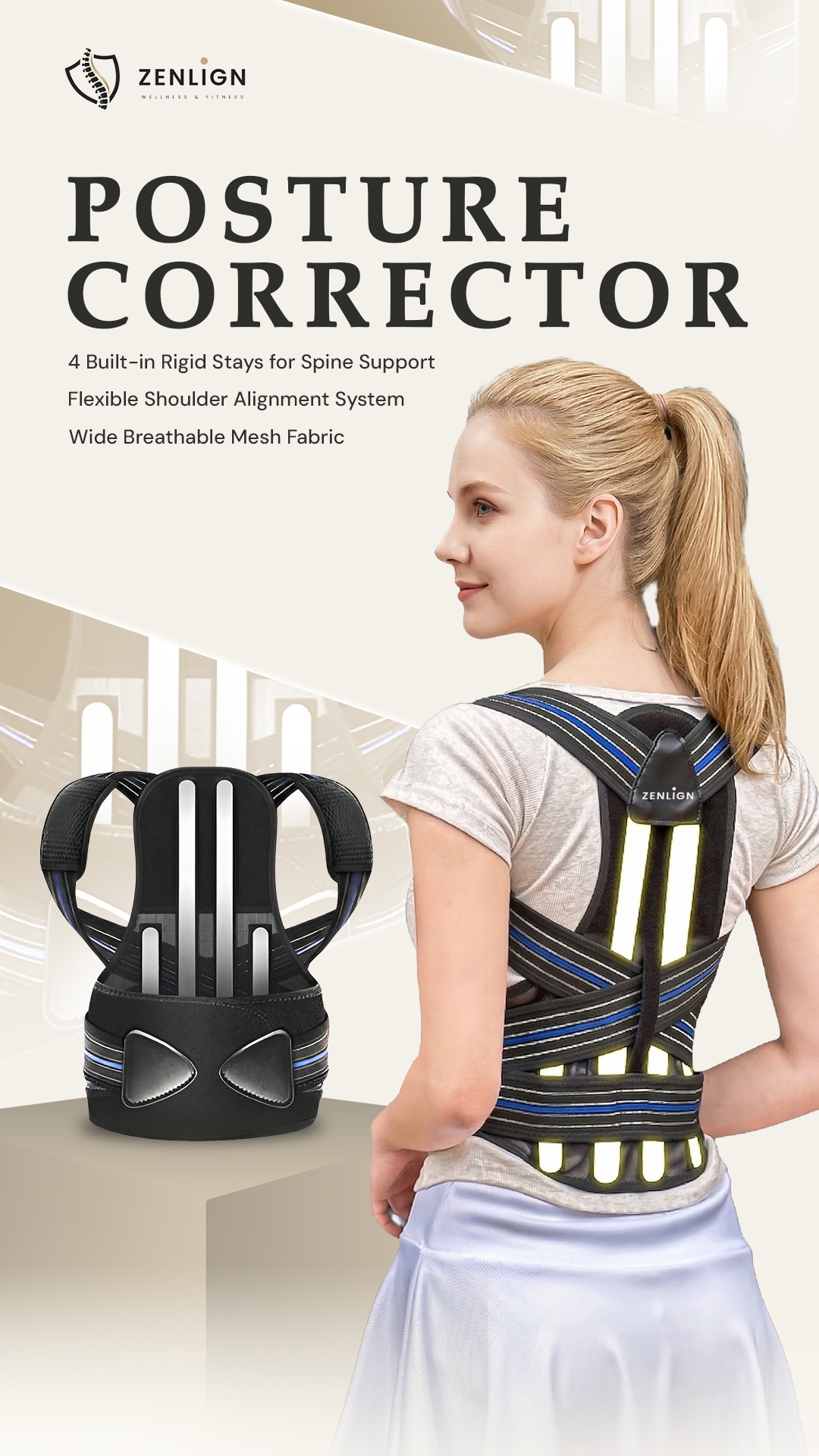 Premium Posture Corrector Brace - Innovation Gadget™️