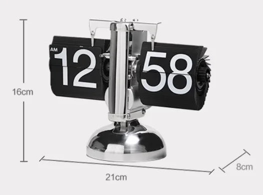 Household Retro Mechanical Desktop Personalized Automatic Solid Wood Flip Clock Simple Luxurious Wooden Ornaments Digital Clock