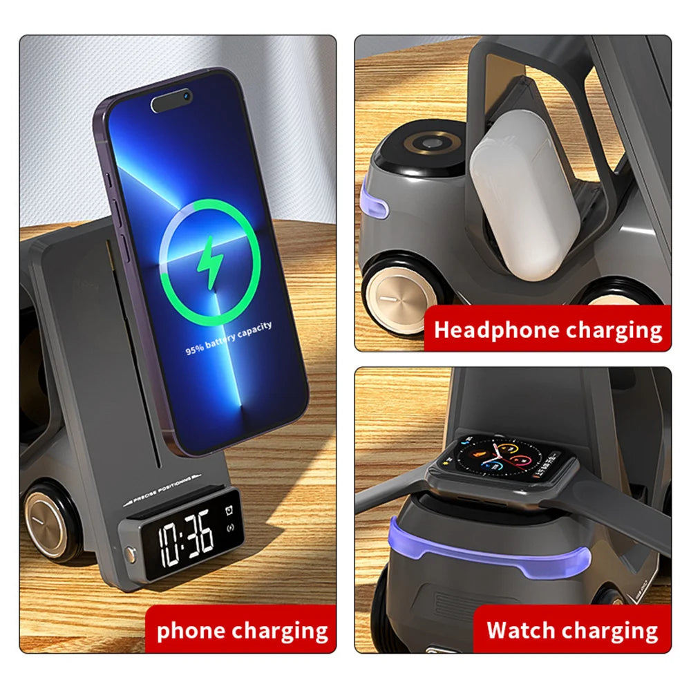 5 in 1 Wireless Charger Stand Wireless Charging Desktop Bracket Fast Charging Dock Station Type-C Input interface