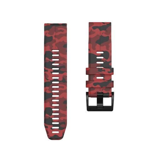 22mm & 26mm Camouflage Silicone Adjustable Watch Band  for Samsung/Garmin/Fossil/Others