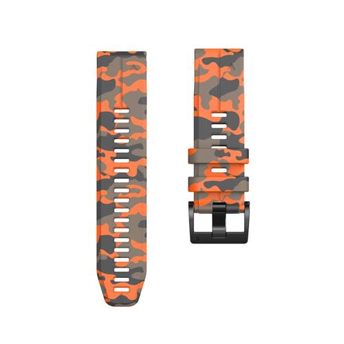 22mm & 26mm Camouflage Silicone Adjustable Watch Band  for Samsung/Garmin/Fossil/Others